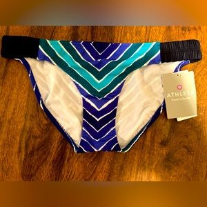 Athleta blue, teal, black bikini bottom